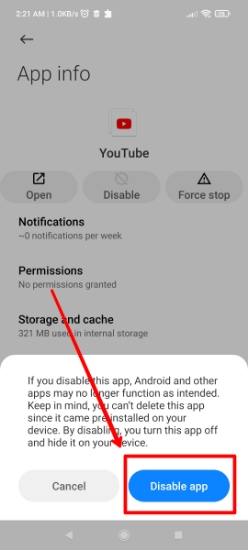 disable system apps in MIUI