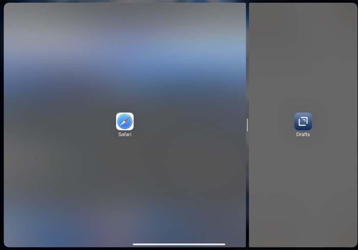 using split screen on iPad