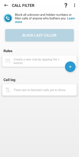 ESET Android Call Filtering