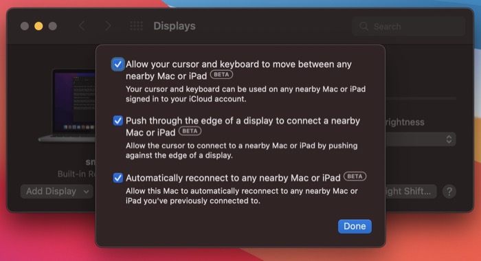 enable Universal Control on Mac