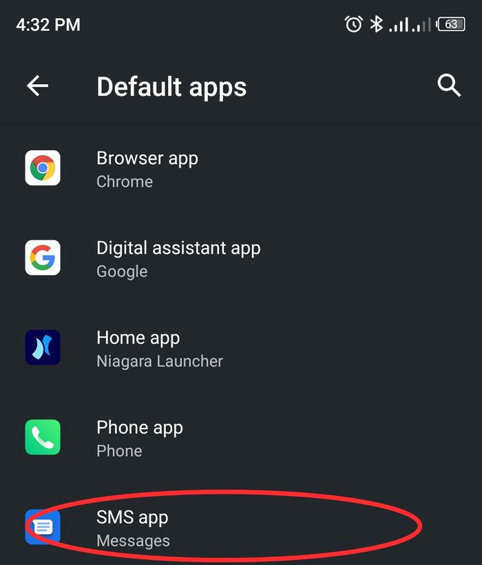 Android Message app not working 