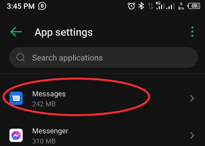 Android messaging app not working 