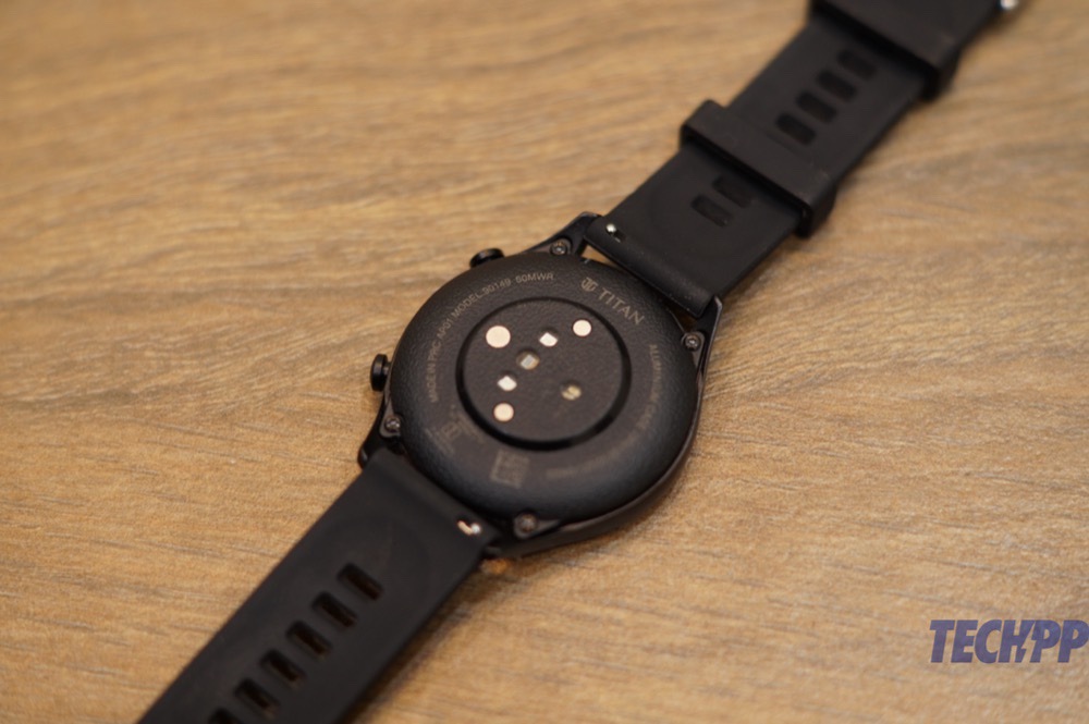 Titan Smart Pro Review: A Feature-Rich Wearable Short on Smartwatch Essentials - Titan Smart Pro review back case