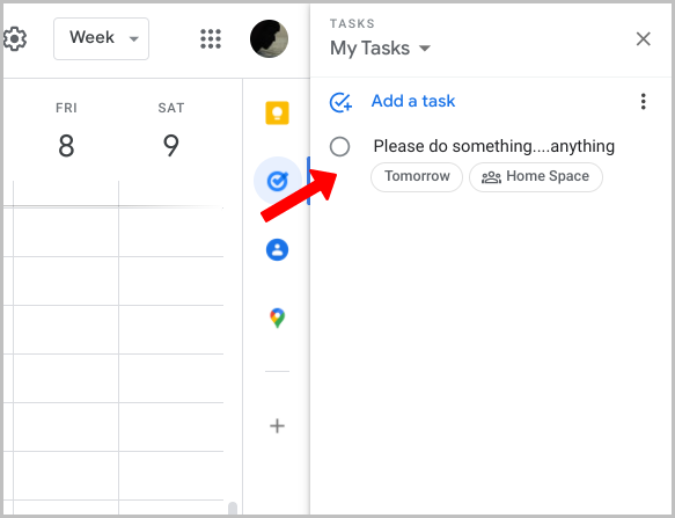 Sync between Google chat and Google tasks