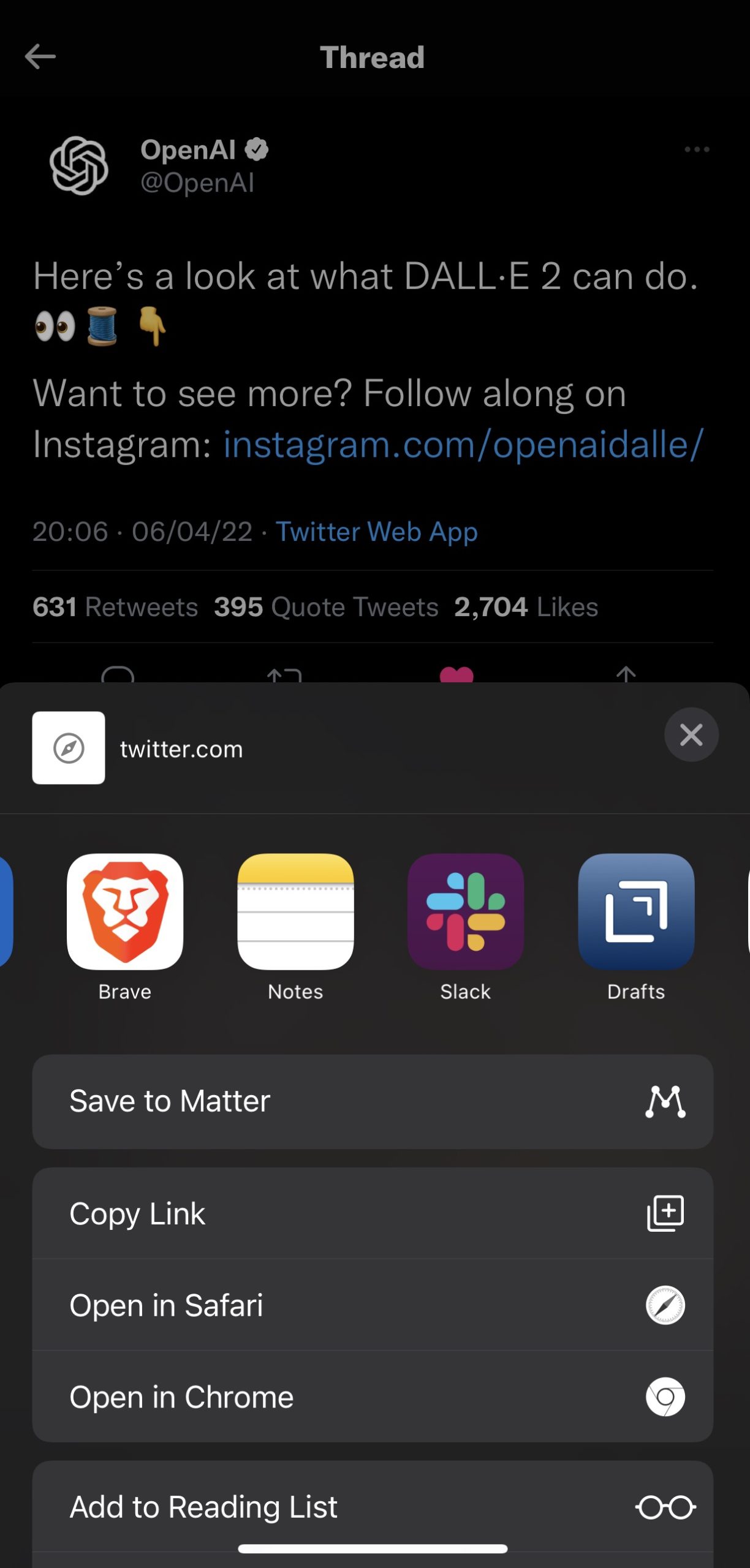 creating a note from another app