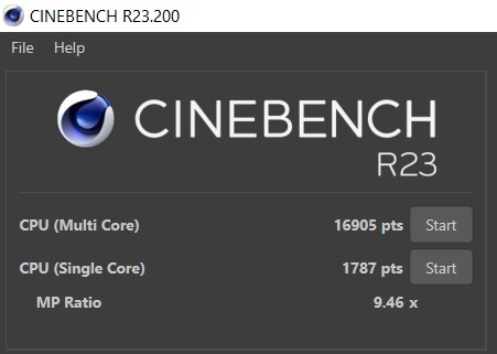 Cinebench Asus Tuf F15