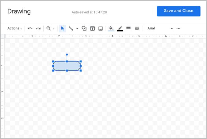 size adjusting the shapes in Google Drawing