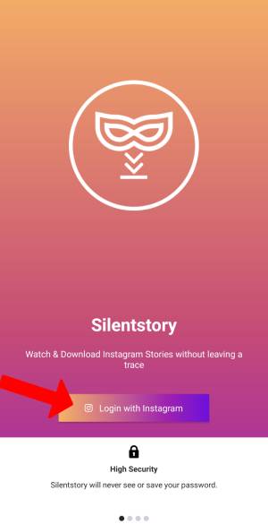 Login with Instagram on Silent Story app