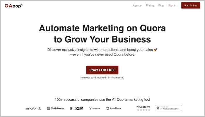 QApop Quora marketing tool