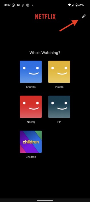 Manage Netflix profile on Android/iOS