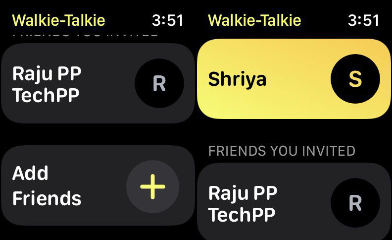 add friends to walkie-talkie