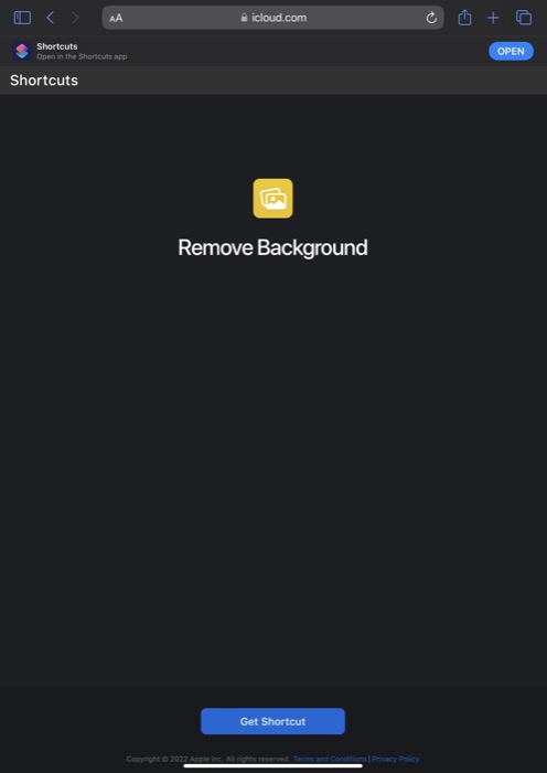 remove background shortcut