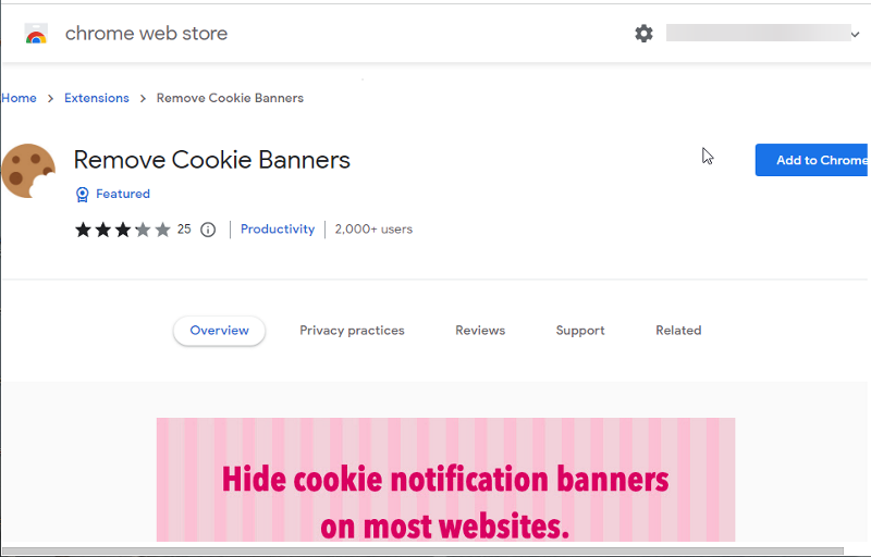 Remove cookie banner- Cookie pop-up blockers