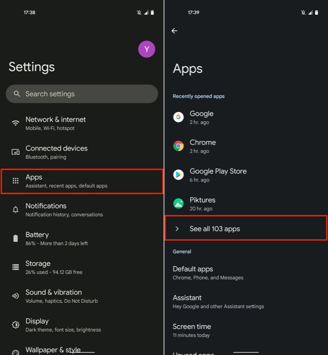 settings app