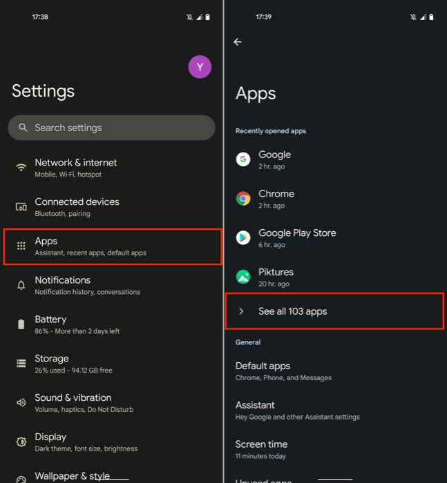 settings app 