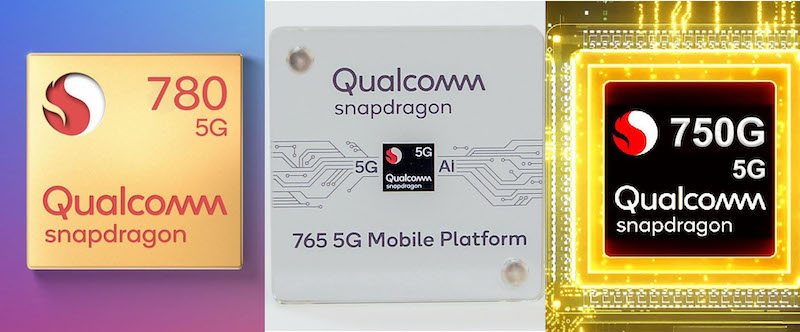 Qualcomm Snapdragon 780G vs Snapdragon 765G vs Snapdragon 750G - 780g 765g 750g