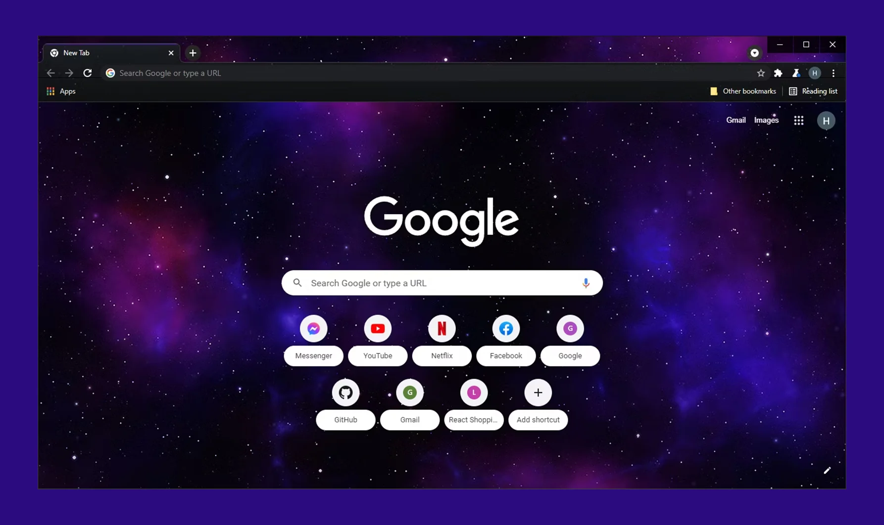 nebula chrome theme