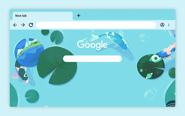 Through the Lily Pad Theme For Google Chrome