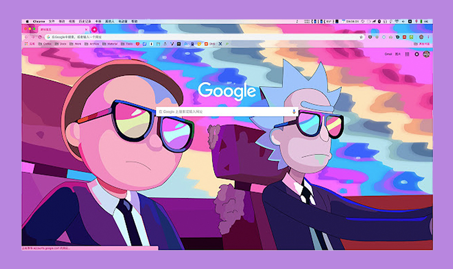 rick and morty chrome theme