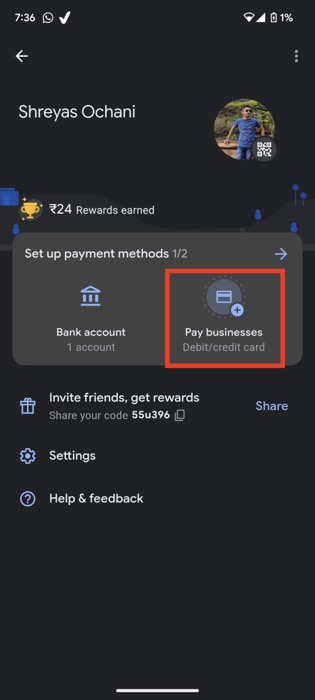 tap to pay on gpay