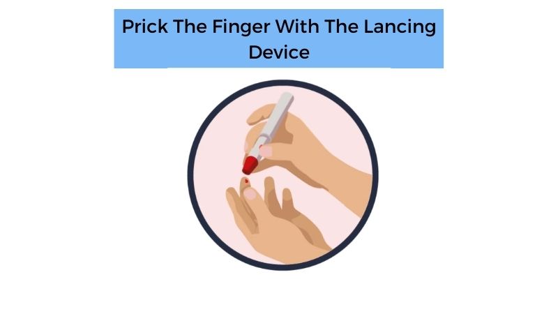 Pricking-finger-with-lancing-device