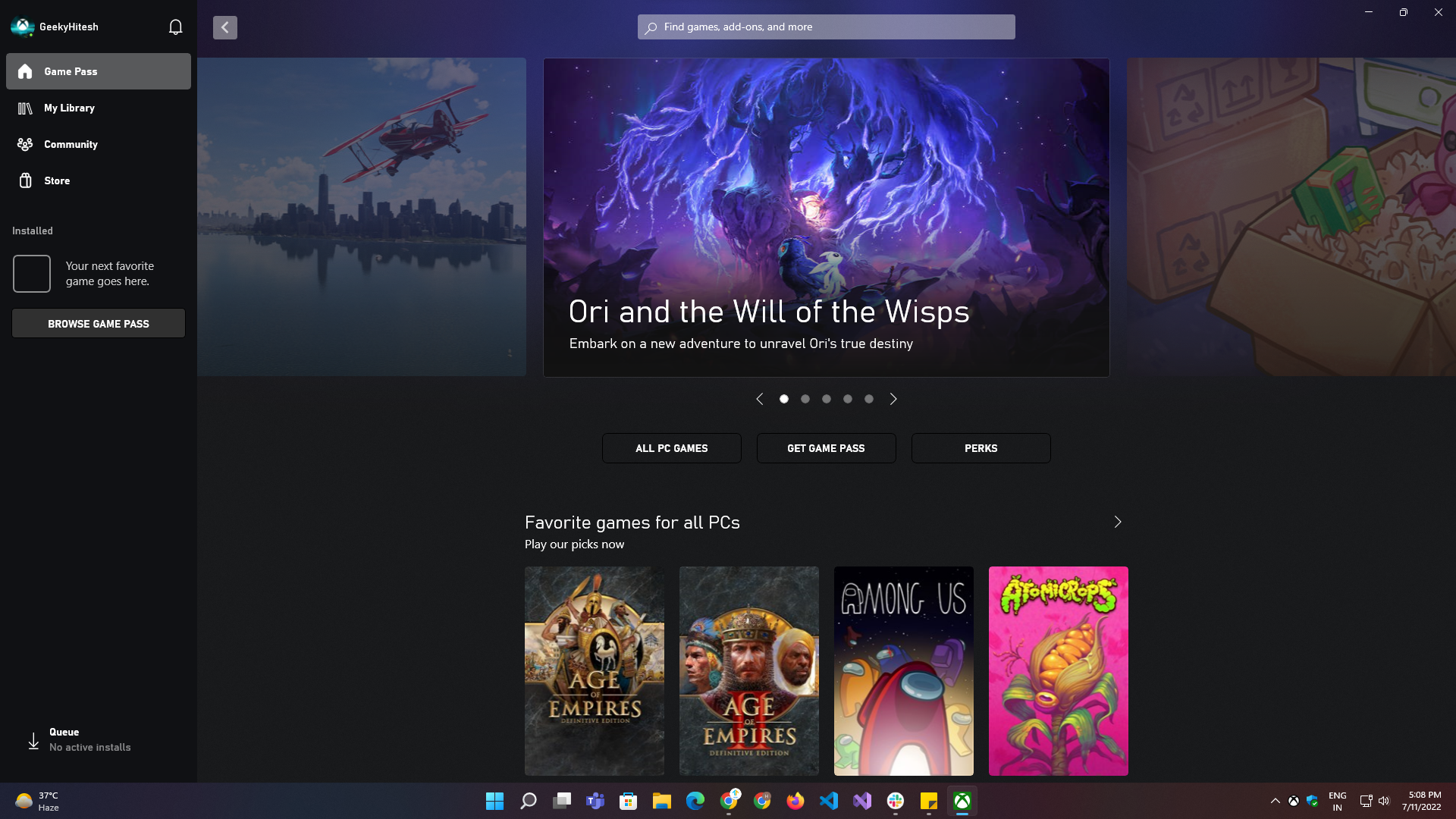 Xbox app in Windows 11