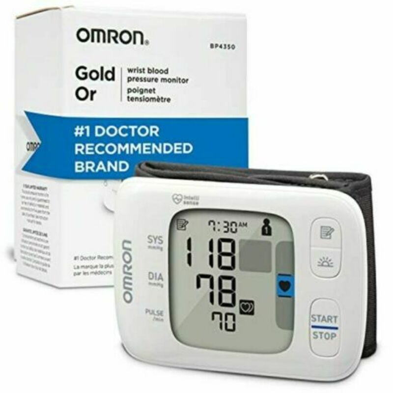 omron gold wrist bp monitor for home use