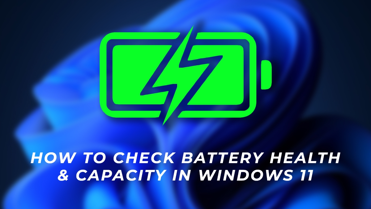 how to check battery health on windows 11