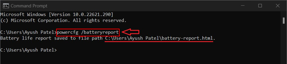 How to Generate Battery Health Report Using CMD