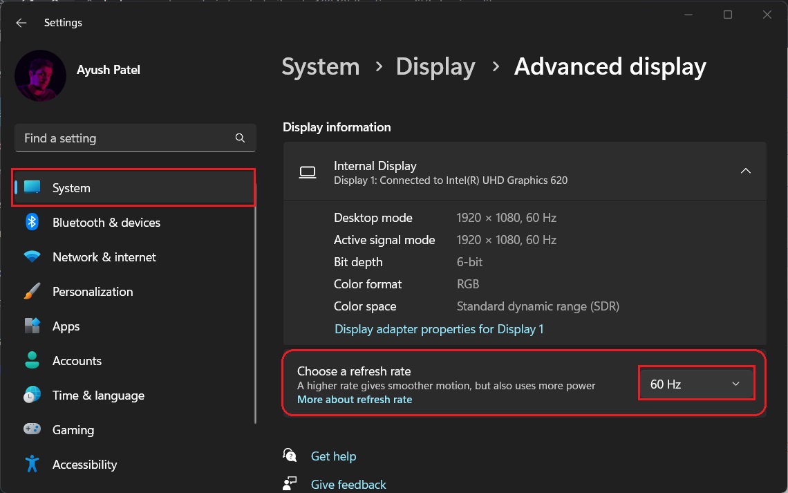 Using Dynamic Refresh Rate on Laptops With High Refresh Rate Displays