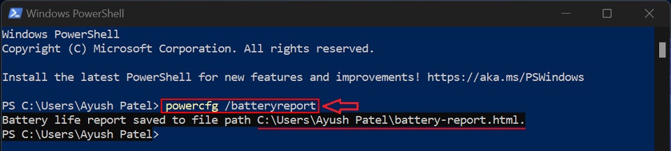 How to Generate Battery Health Report Using PowerShell