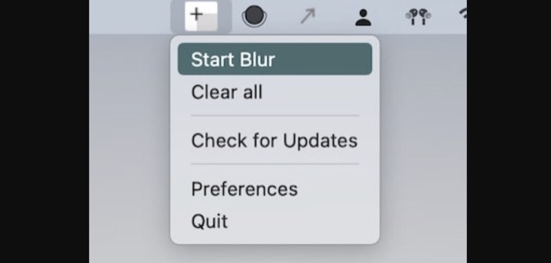 blurscreen menu bar app