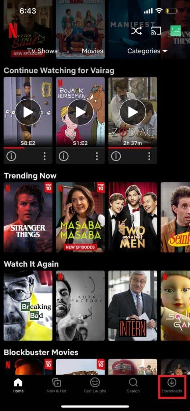 download movies and shows netflix iOS step 3