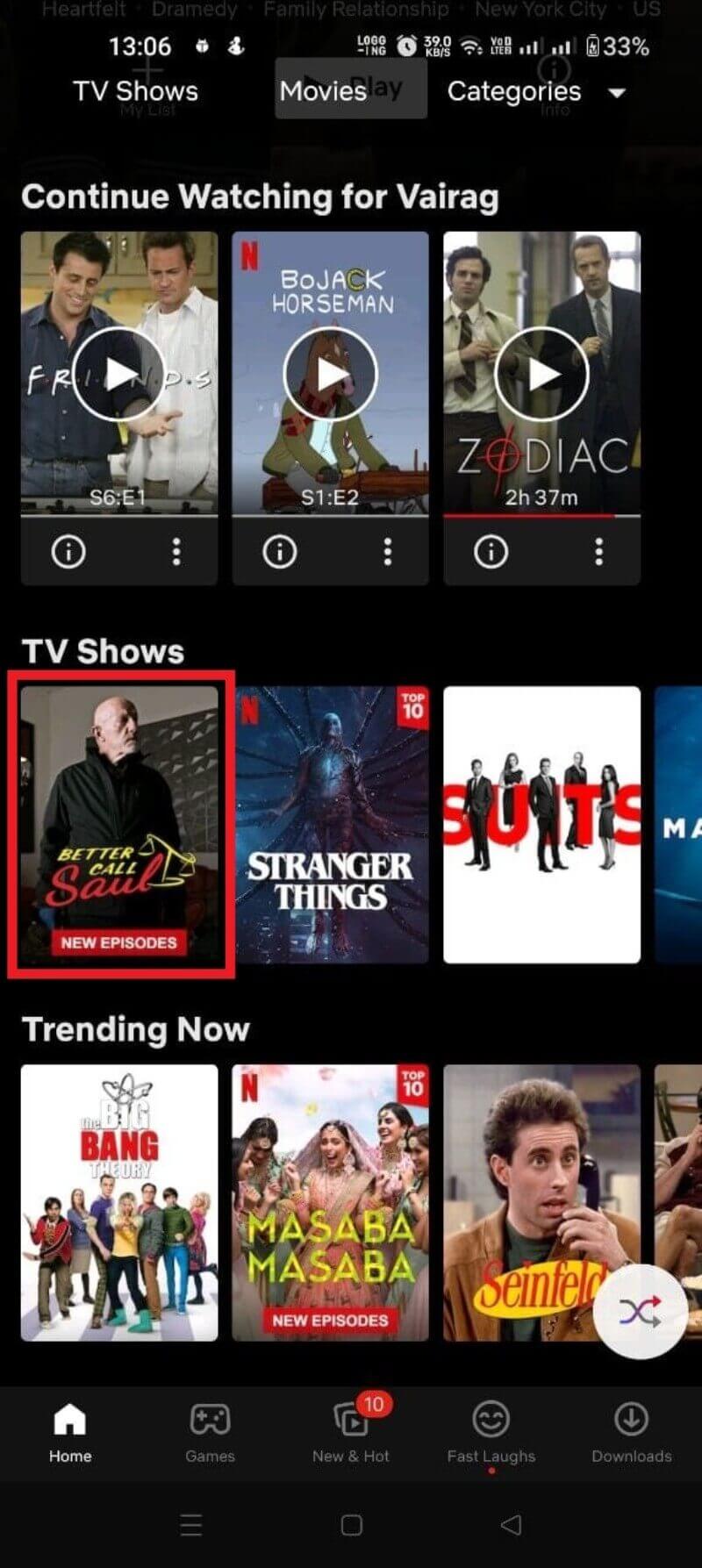 download movies and shows netflix android step 2