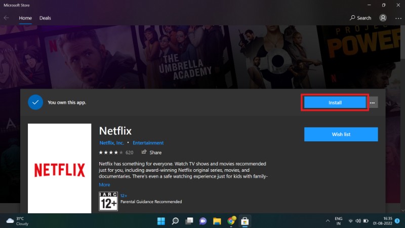 download movies and shows netflix Windows step 3