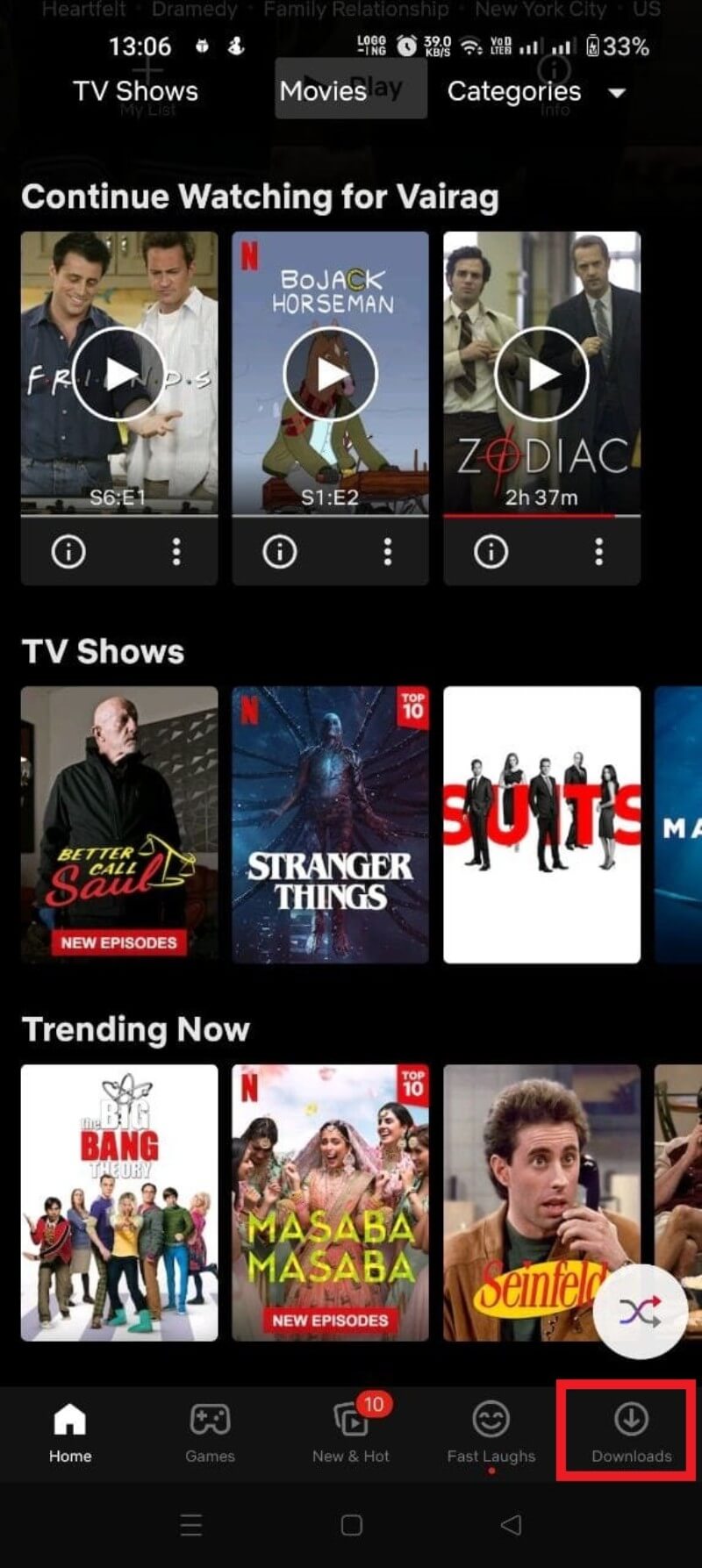 download movies and shows netflix android step 5