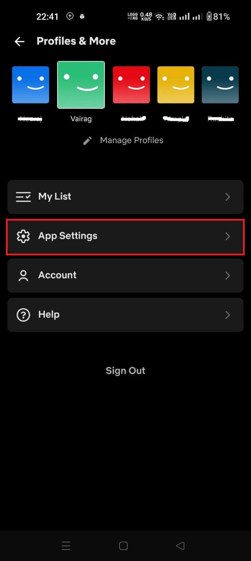 download movies and shows netflix android settings step 2