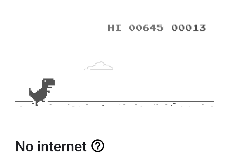 Hidden Google Games - T-Rex Dash