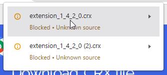 How to Download and Save Chrome Extension as CRX - allow extension download