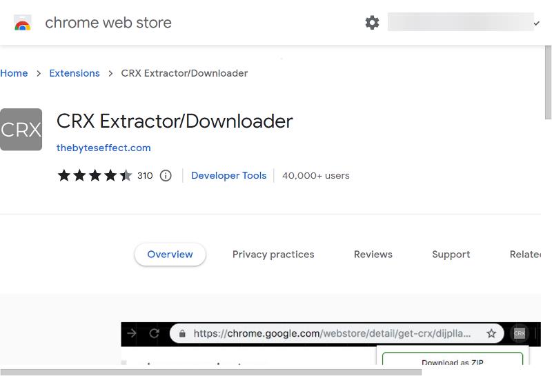 CRX extractor/downloader