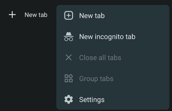 New tab