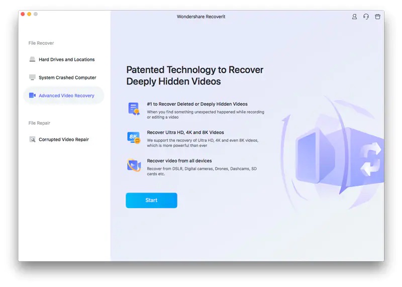 recoverit advanced video recovery