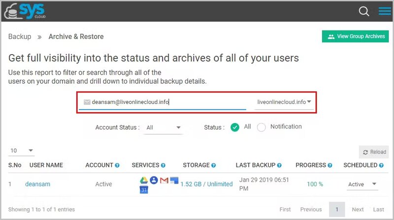 Open SysCloud and Fill File Details