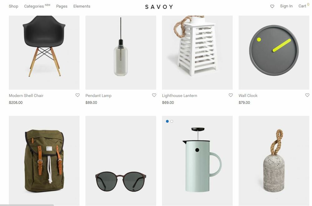 best ecommerce template wordpress - savoy theme