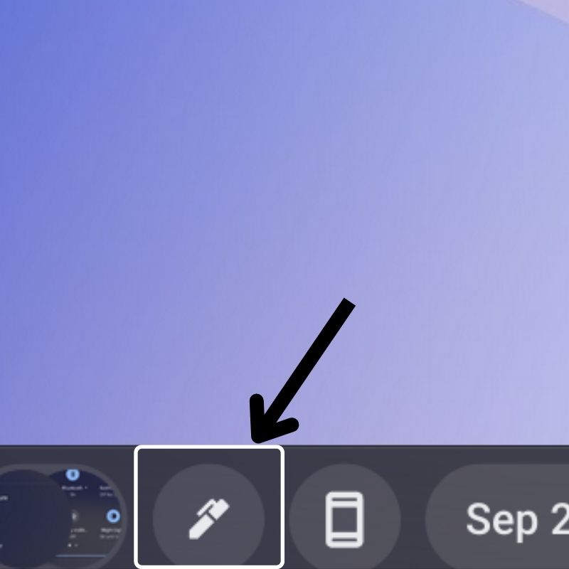 Pen tool icon on ChromeOS