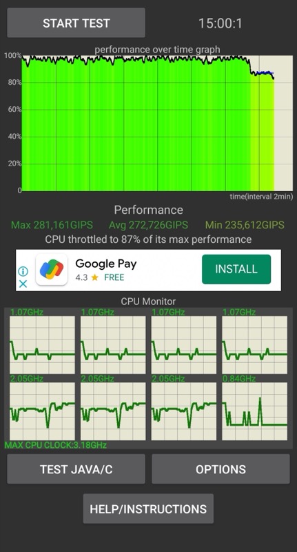 Realme GT Neo 3T CPU throttling