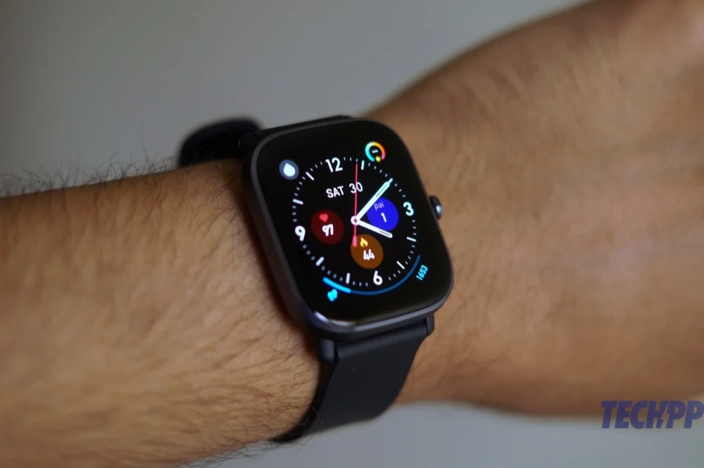 amazfit gts 2 mini on wrist