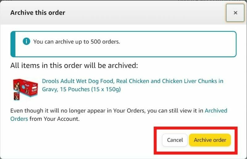 How to Archive Amazon Orders on Windows/Mac Step 5