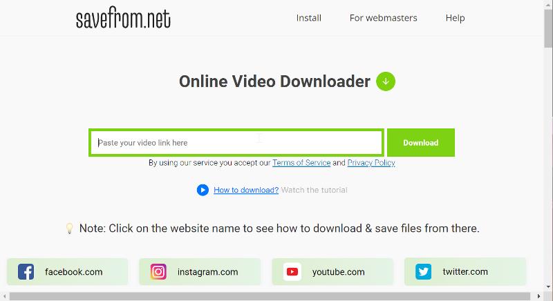 Savefromnet - download any video online