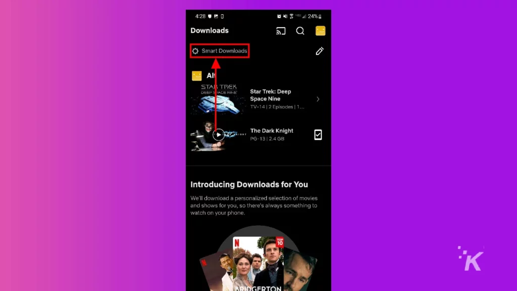 unduhan pintar aplikasi seluler netflix